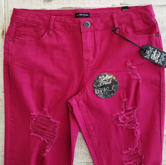 Ankle Boyfriend Cut Heavy Distressed Jeans - Picture 4 of 7